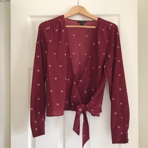 Silk wrap shirt from J.Crew